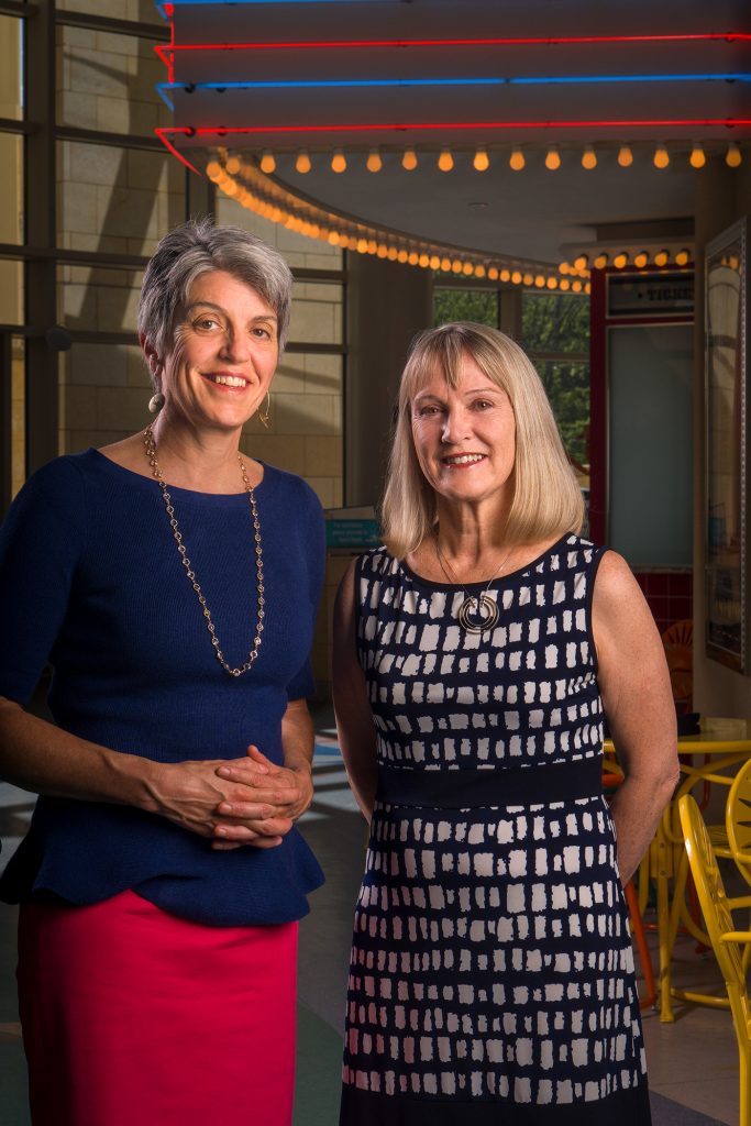 Medical school classmates Gail Allen, MD (left), and Elizabeth Neary, MD, shared a pediatrics residency to be able to maintain work-life balance, which Neary describes as “more like a seesaw effect.”
