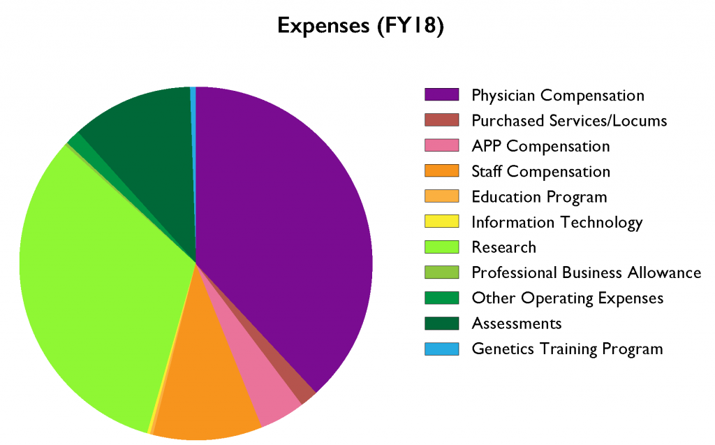 2018 Expenses pie chart
